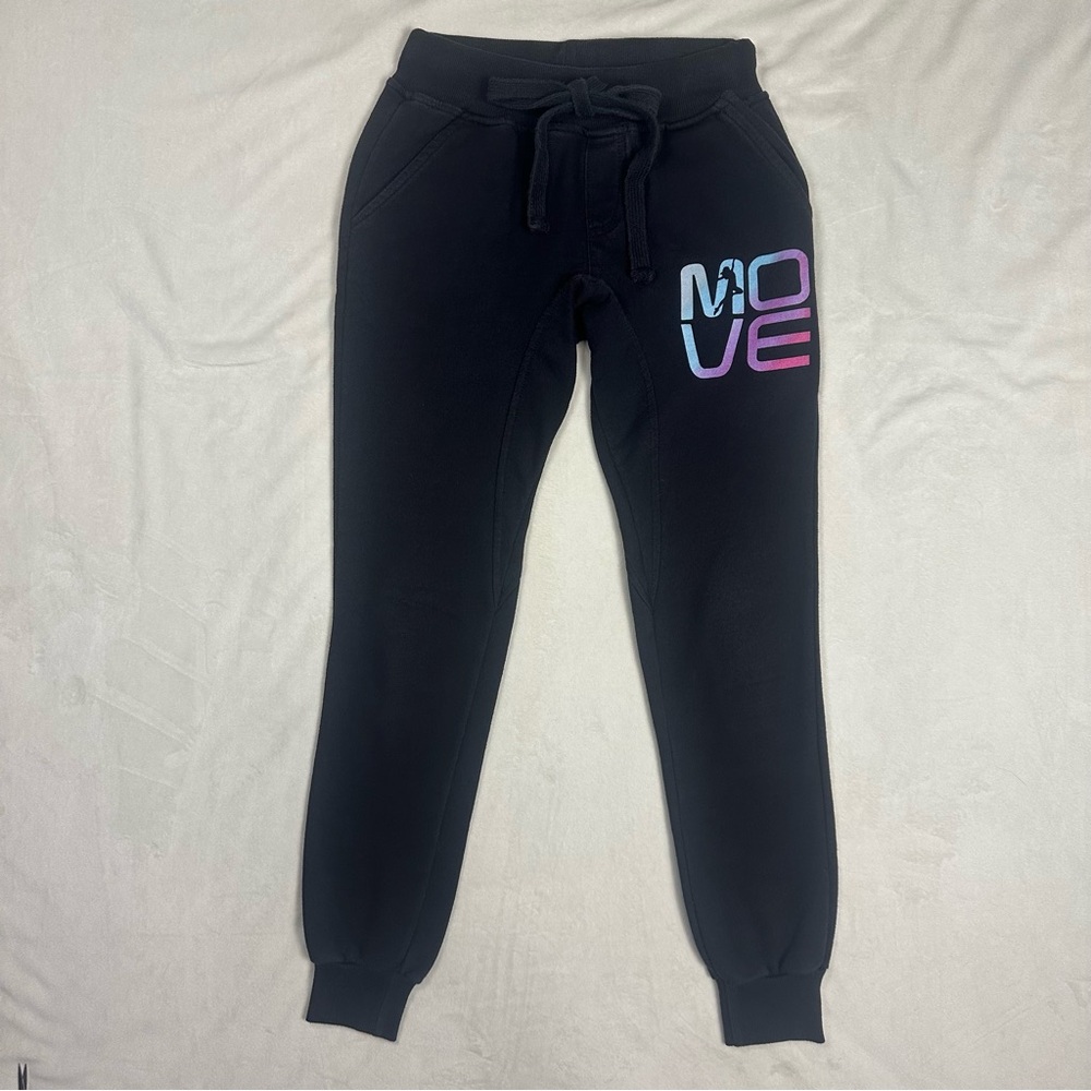 MOVE Dance Comp Joggers Black Jogging Pants w Pockets Sweatpants Youth Medium
